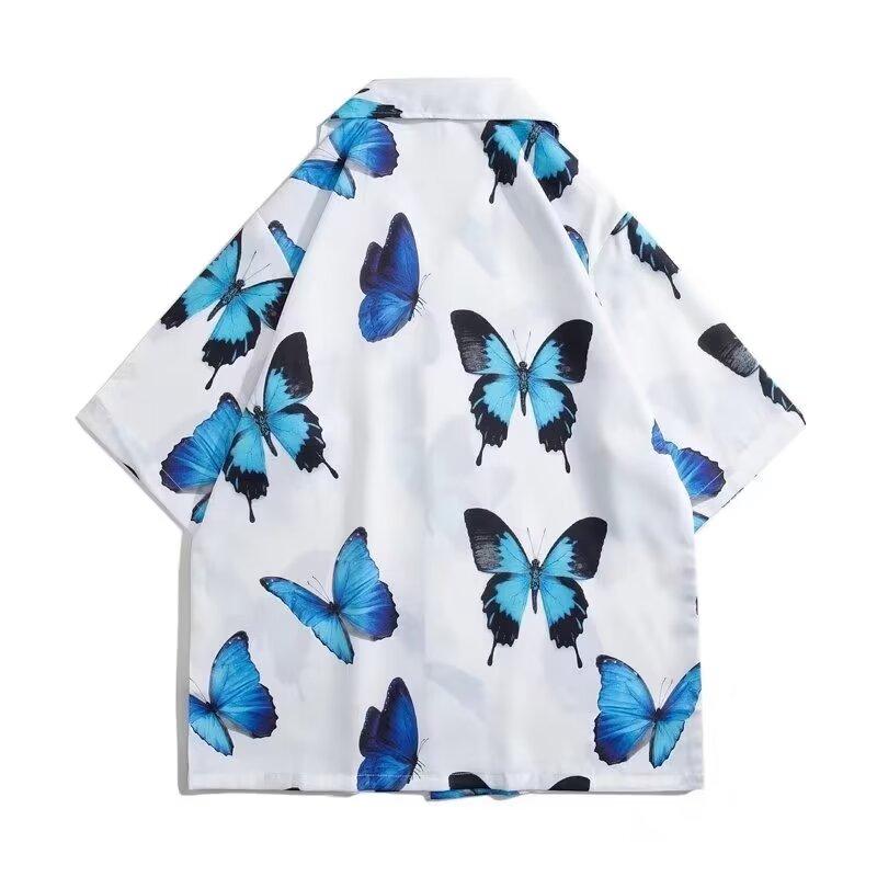 Pánská retro košile, pánský letní outfit, studentský volný střih, výklenek, neformální pánský top, svrchní oblečení, plážový top