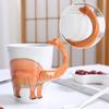 400ML Capacity 3D Animal Coffee Mug 3D Animal Shape Handle Heat Resistant Animal Shape Ceramic Cup Anti-scald Comfortable Grip