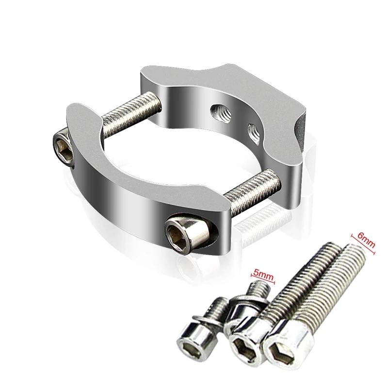 Μοτοσικλέτα Ηλεκτρονικό ποδήλατο Προβολέας Προβολέας Στερεός σφιγκτήρας Κλιπ βάσης αλουμινίου Ασημί αξεσουάρ μοτοσικλέτας