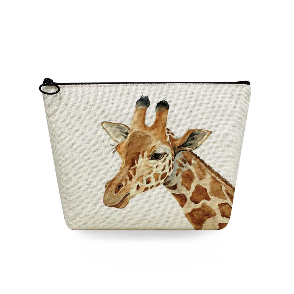 Women Giraffe Print Cosmetic Bag Toiletries Organize Travel Storage Case 6870