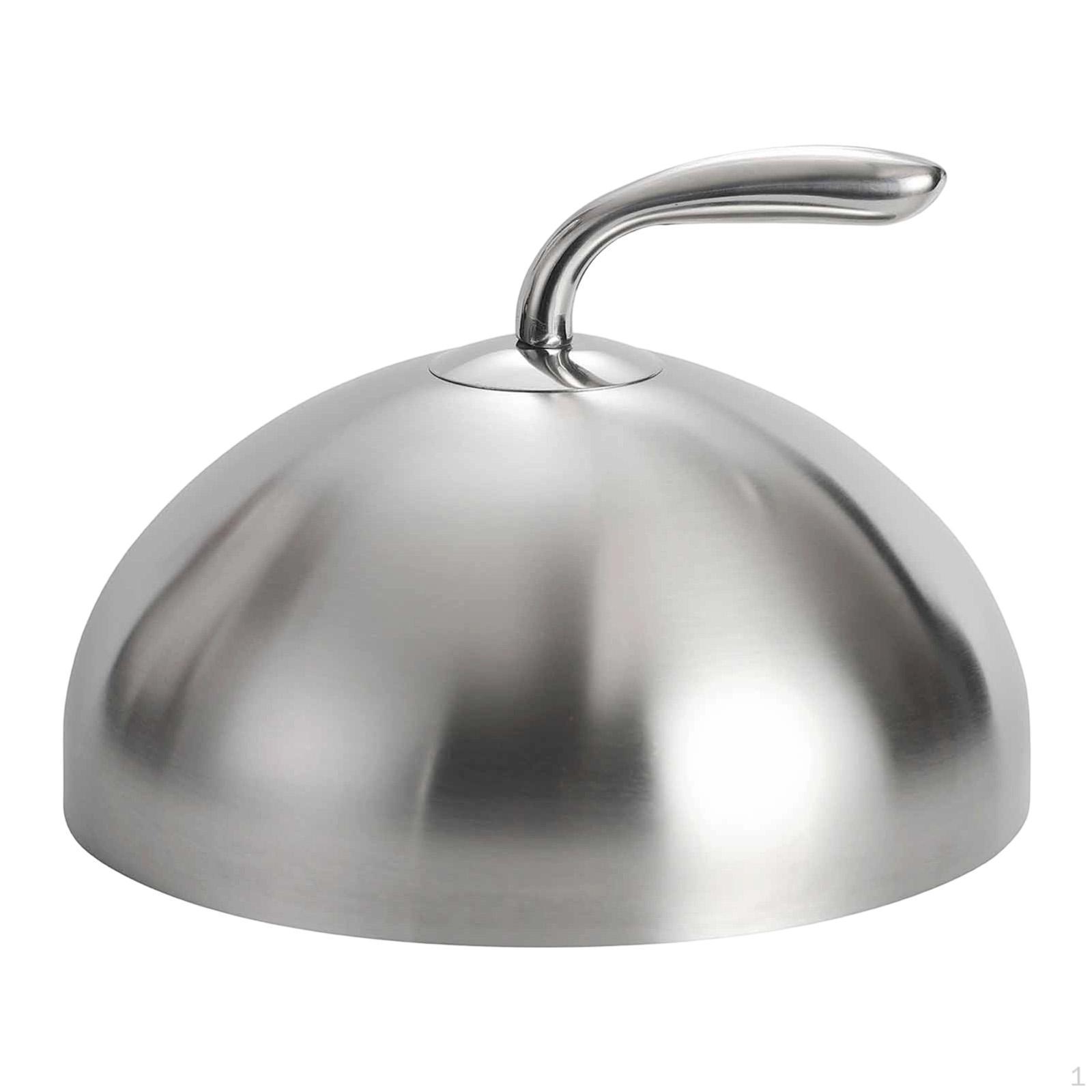

, Stainless Steel Lid with Ergonomic Handle, Serving Dome for Butter And Cakes, Suitable Home 13cm silver