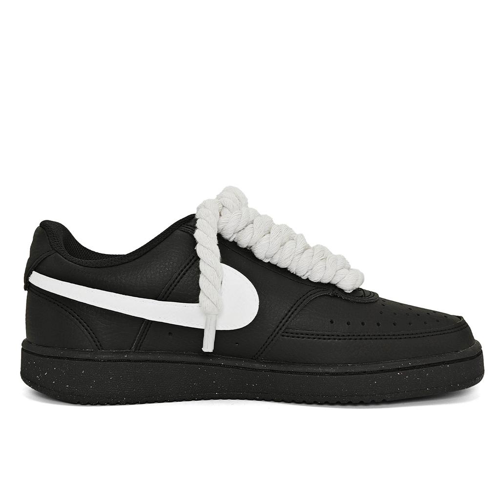 Nike Court Vision 1 Gothic Rhythm Abrasion Resistant Low top Skateboard Shoes Unisex Black White FZ0630-010(Team1039-1)