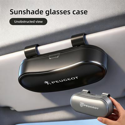Car Glasses Box Portable Auto Sunglasses Holder Eyeglass Case For 206 307 308 207 3008 208 407 508 2008 5008 301 406 408