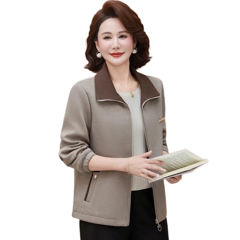 Yalu Women's Autumn Loose Woolen Lapel Jacket