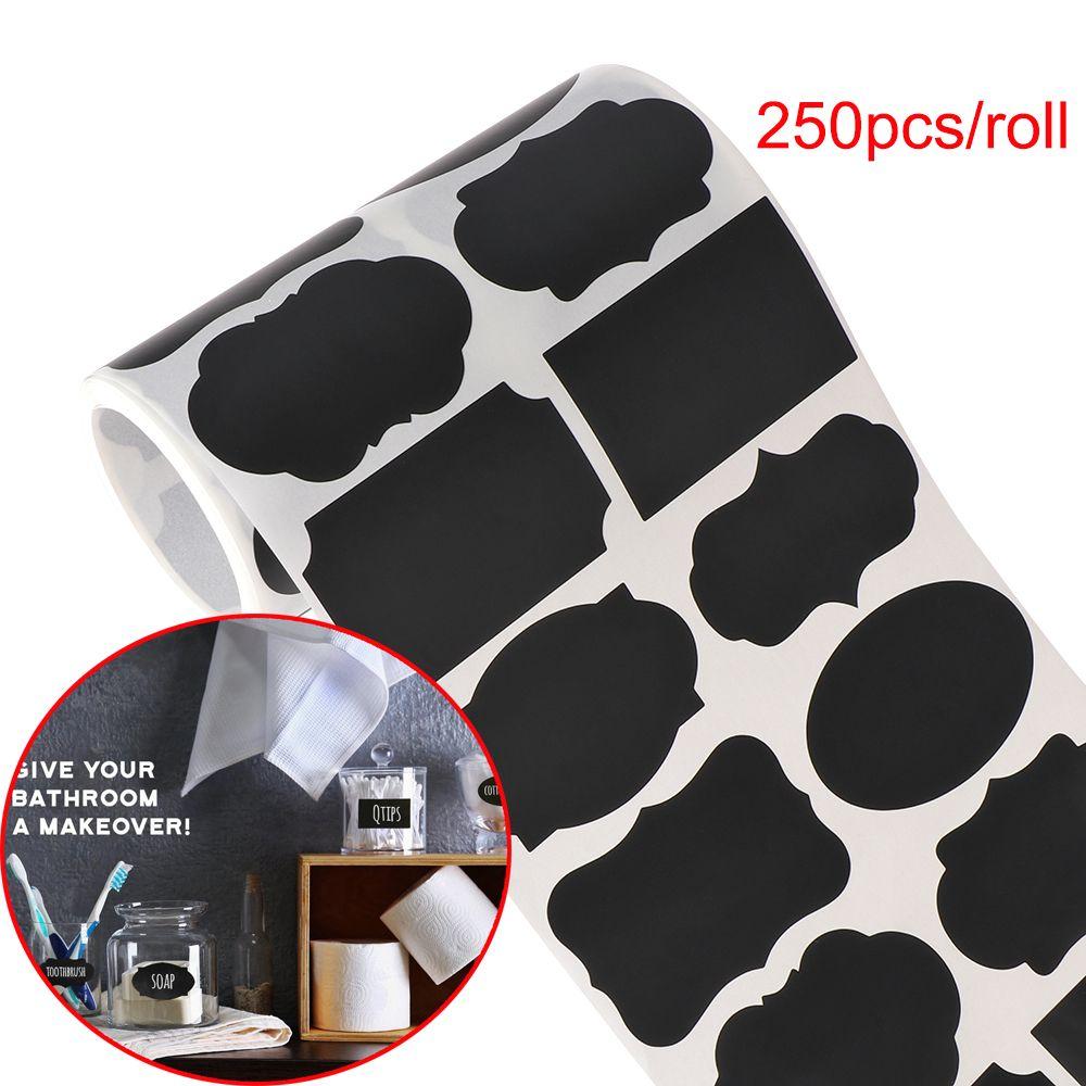 250pcs/roll Waterproof Spice Chalkboard Bottle Tags Marker Pen Blackboard Label Labels Stickers