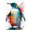 Cute Funny Retro Animal Penguin Couple Animal Art Poster Canvas Painting Wall Prints Picture for Living Room Home Decor