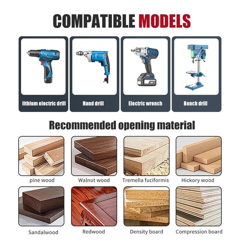with Hex Shank Auger Drill Bit 10mm-25mm Wood Fast Cut Auger Twist Drill Bit Set  Wood Cut