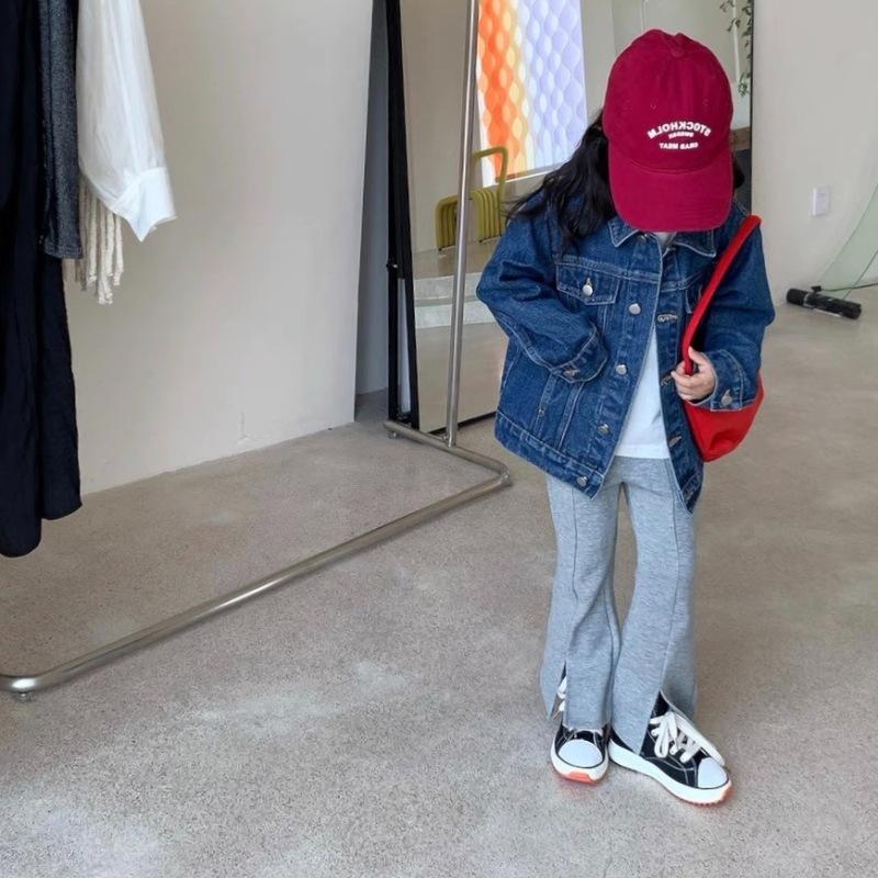 2-8T Batole Kid Dětské Dívčí kalhoty Podzimní Kojenecké Dívčí Kalhoty Elegantní Split Fashion Flares Kalhoty Nové Dětské Spodničky Kalhoty