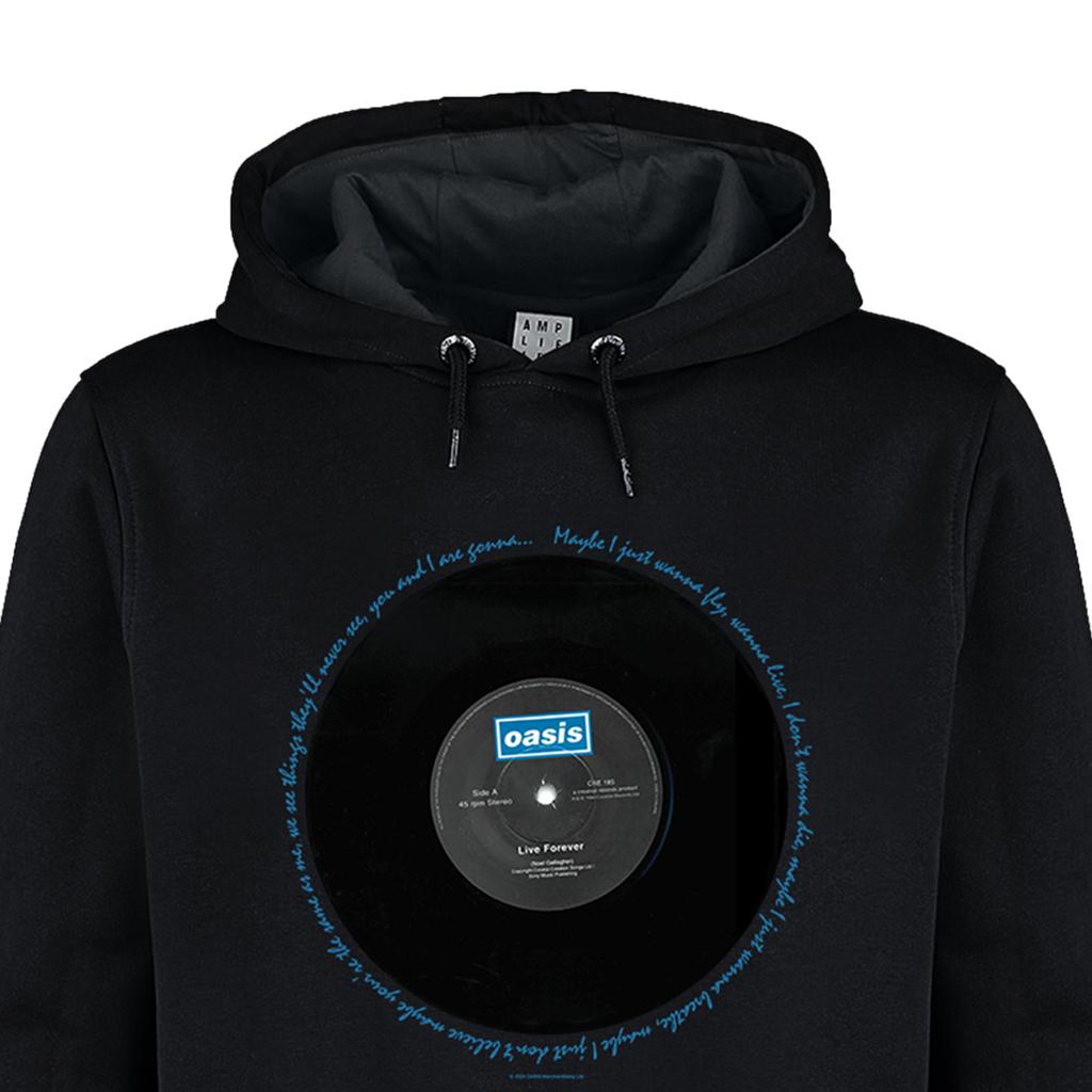Amplified Unisex Adult Live Forever Lyrics Oasis Hoodie