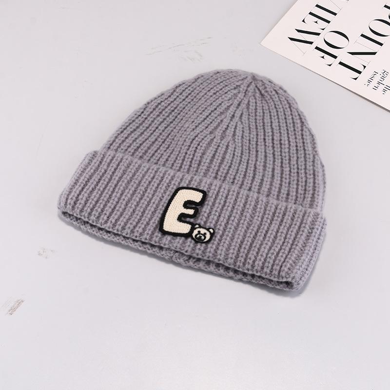 Versatile Face protecting Small Ear Protecting Hat Korean Version Dopamine Letters Warm Knitted Hat for Women