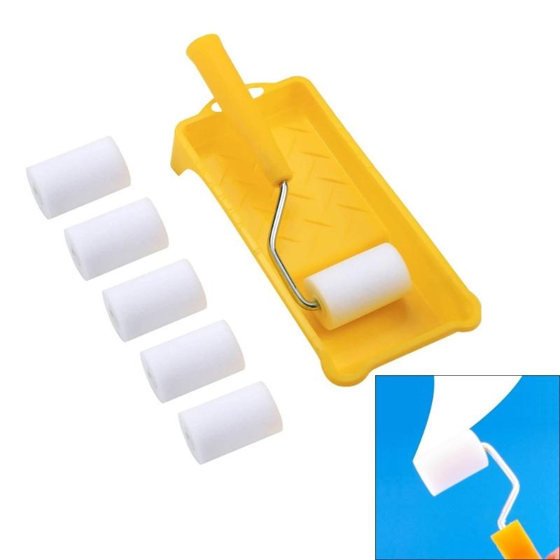 8Pcs 2 Inch Mini Paint Roller Set Small Roller Brushes Quick Changes Designs Small Painting Tool for Detailed Work