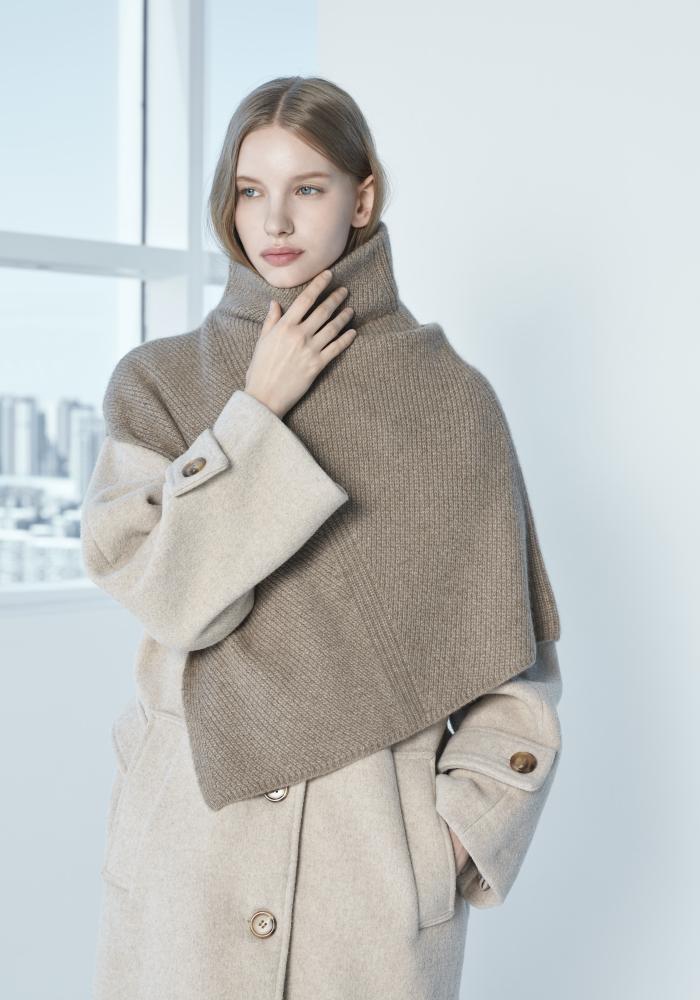 Melikub Cashmere Turtleneck Cape (3 Colors)
