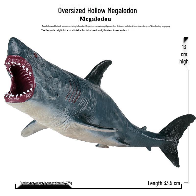 Large Great White Shark Marine Life Toy Model Ornament