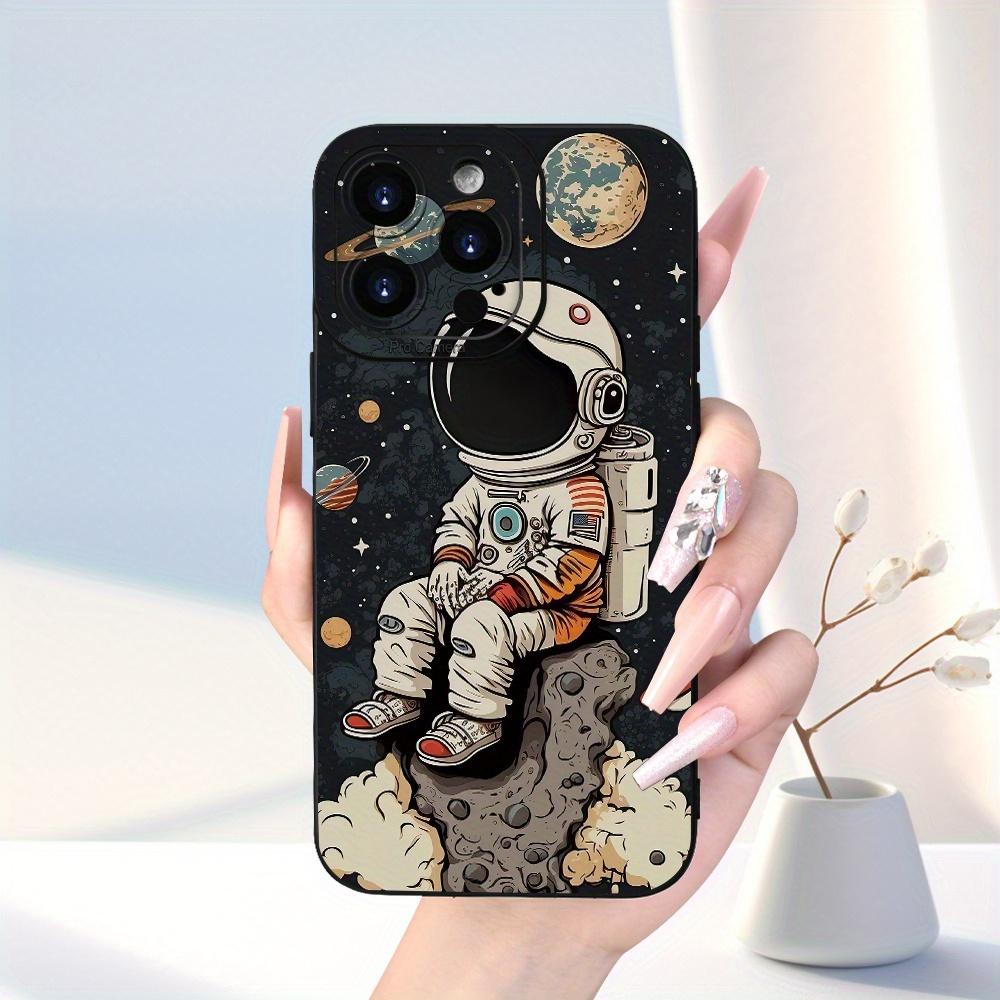 Creative Cartoon Astronaut Phone Case for iPhone 17, 16, 15, 14, 13, 12, 11 Pro/Max/Plus with Shockproof and Durable Back Cover