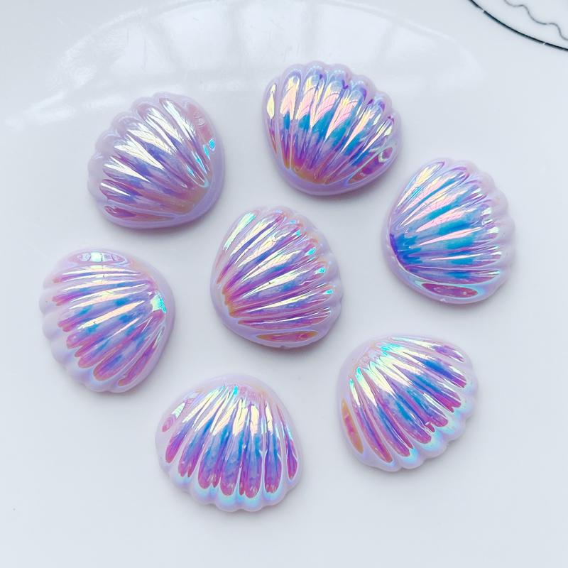 10/20Pcs Resin Cute Mixed Colored Shell Flatback Cabochon Scrapbook Kawaii DIY Embellishments Accessories K74