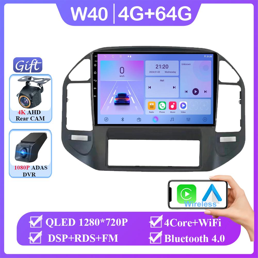 Kabelloses Android Autoradio für Mitsubishi Pajero 3 V70 V60 1999-2006 Auto Autoradio Carplay Multimedia GPS Navigation Kein 2din 4G