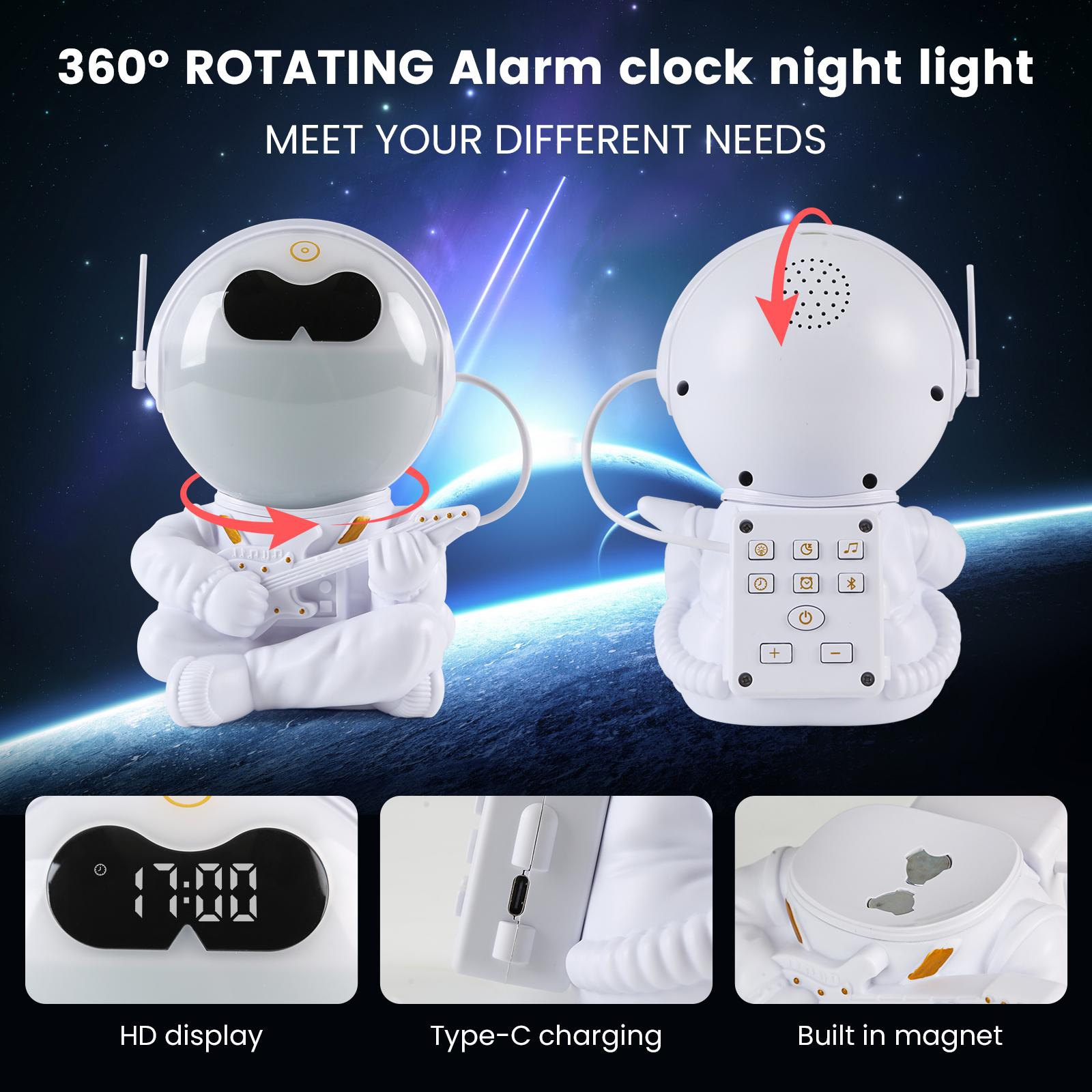 

Sunrise Simulation Alarm Clock, Astronaut Design with 7-Color Light & Nature Sounds - Gentle Wake-Up, Dual Alarm, Night Light белый