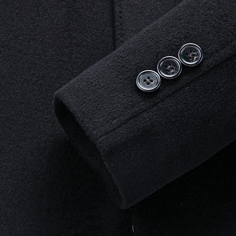 FAPAI Men's Business Wool Blend Overcoat