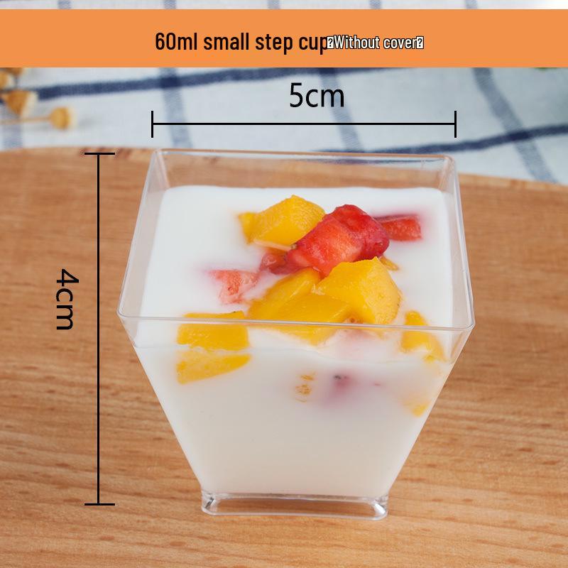 High-Stemmed Disposable Transparent Cup for Desserts, Pudding, Milkshakes, Mousse, Ice Cream, Red Wine, or Champagne.