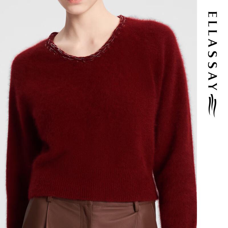 ELLASSAY Women's Cashmere Blend Long-Sleeve Sweater