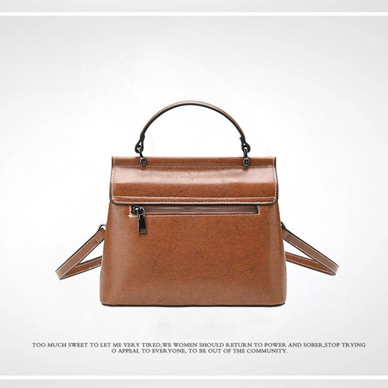 Genuine Leather Women Handbag Fashion Cowhide Ladies Crossbody Bag Korean Style Women Commuter Shopping Shoulder Bag