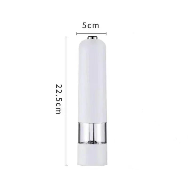 

Salt Pepper Mill ABS Salt Pepper Grinder Electric Pepper Powder Mill Ceramic Grinding Core Steak Seasoning Mill Kitchen Gadget белый