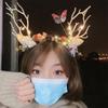 1PC Hair Band Glowing Headwear Hair Accessories Elk Pulp Antlers Party Prop Christmas Headband LED Light