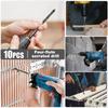 10Pcs 4 Edge Serrated Concrete Drill Bit 5-12mm Serrated Eccentric Masonry Bits for Concrete Glass Brick Cement Tile Marble Wood
