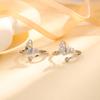 Fashion Adjustable Open Acrylic Crystal Butterfly Ring For Women Silver Color Zircon Finger Ring Party Jewelry