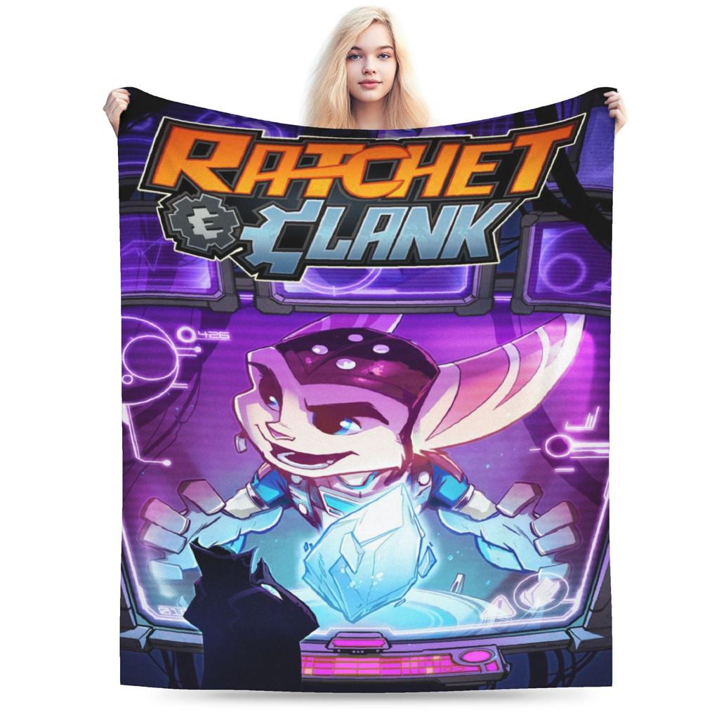 Relax Ratchets And Clanks Gift for Game Fans Blanket Merch Sofa Decorative Blanket Throw Super Warm Flannel for Travel