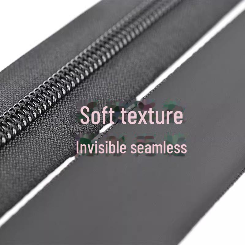 Koreanischer Stil Nein. 5 Schwarzer Wasserdichter Doppelkopf-Reißverschluss für Outdoor-Sport und Daunenjacken.