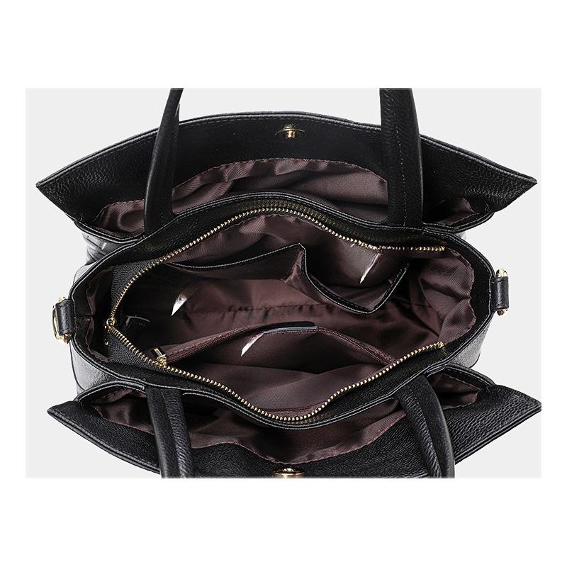 Neue trendige Handtasche aus Rindsleder mit großer Kapazität für Damen im Herbst und Winter