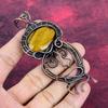 Tiger's Eye Pendant Handmade Copper Wire Wrapped Jewelry Gemstone Dainty Pendant