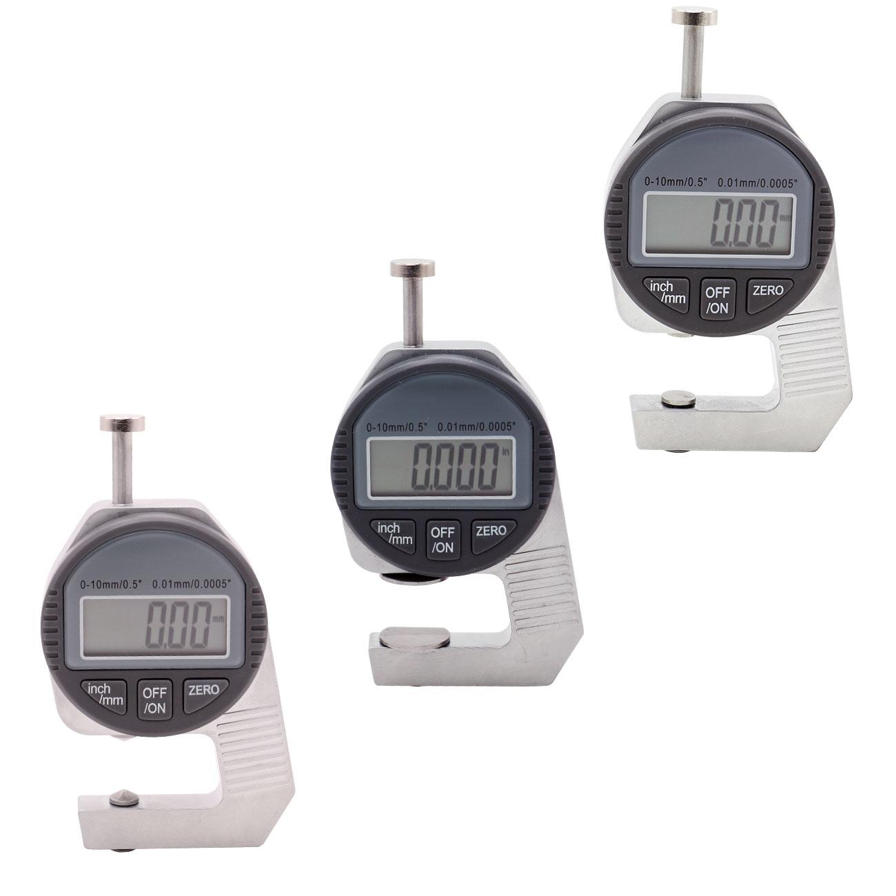 Shahe Portable 0-12.7mm Mini Precise Digital Thickness Gauge Meter Large LCD Electronic Dial Thickness Gauge Samll Head