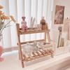 Solid Wood Storage Rack Double Layer Wooden Holder Desk Organizer  Desktop Arrangement