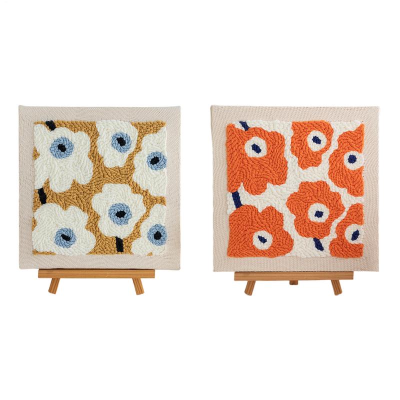 Punch Needle Stickerei Set Einfache Kunstwerke Deko-Sets Komplettes Punch Sticknadel Set Für Anfänger, Mädchen, Erwachsene