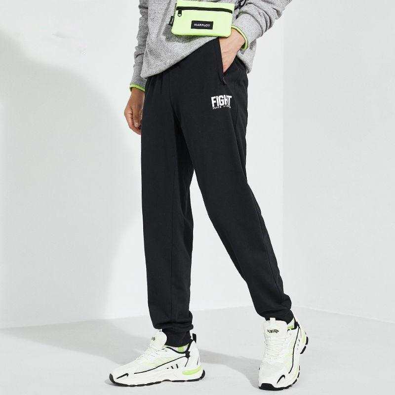 Anta Knitted Cuff Casual Sweatpants Men Bottoms Black 952147791-2