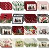 Cross-Border Bestseller Christmas Linen Placemat - Festive Letters & Colors for Restaurant Decoration