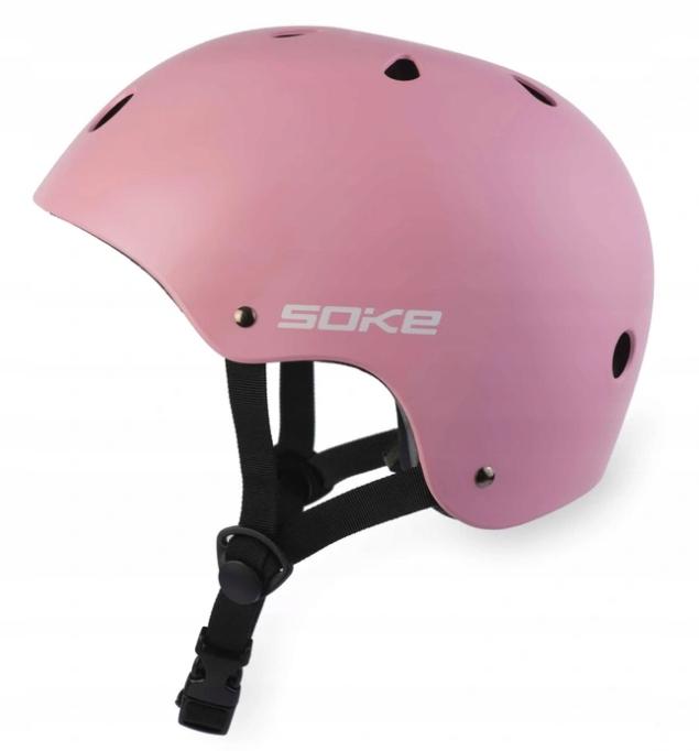 Kask Ochronny Na Hulajnogę Rower Soke Różowy S