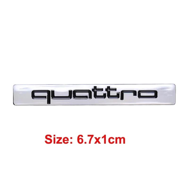 Car Decals Rear Trunk Emblem for 4EIY Quattro RS6 A8 Q2 Q4 A3 A4 S3 S5 Q3 RS7 S7 S6 A6 Side Body Badge Rear Sticker Accessories