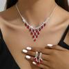 Retro Necklace Set Exquisite Earrings Banquet Dress Set Chain Fashion Versatile Bridal Jewelry
