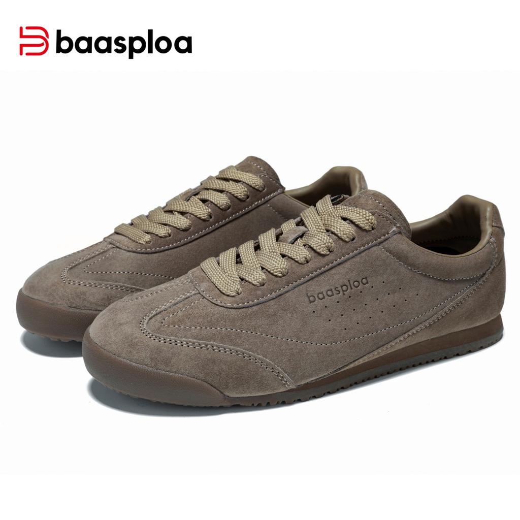BAASPLOA Damen Flache Sportschuhe, Freizeitschuhe, Wanderschuhe, Studentenschuhe, Tennisschuhe, Atmungsaktiv, Geeignet für Personen mit schmalen Füßen