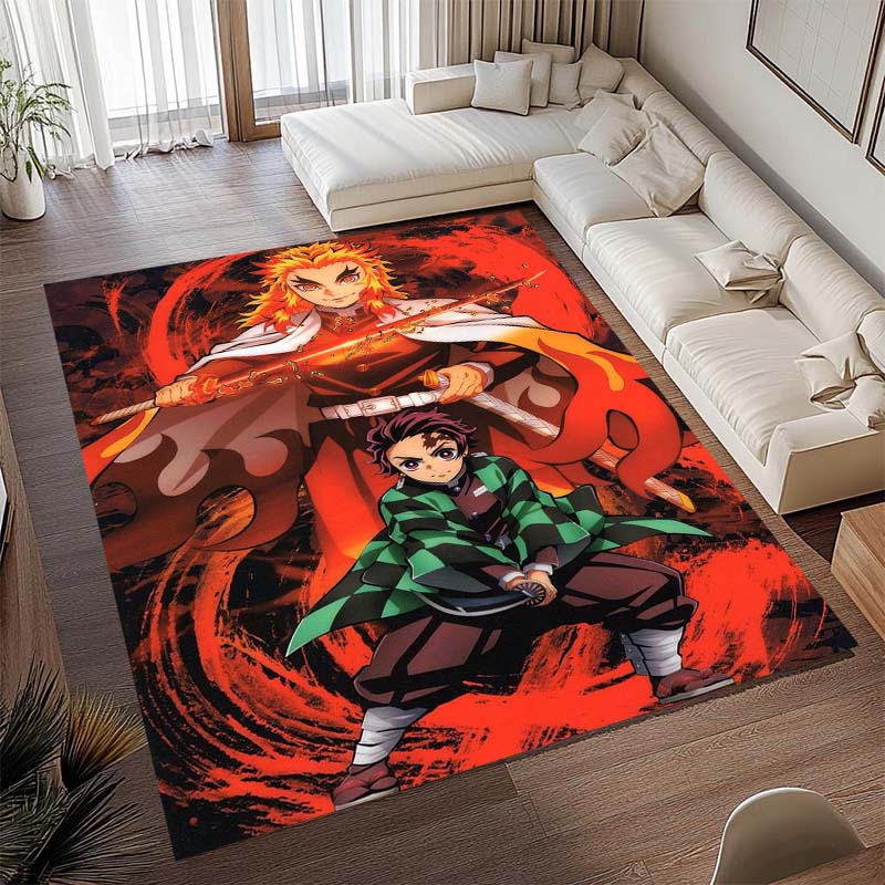 Kimetsu no Yaiba (Insect Pillar Butterfly Ninja) rug, suitable for playrooms, bedrooms, living rooms, sofas, and other home déco