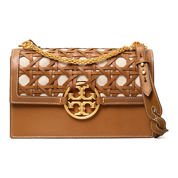 

Tory Burch Miller Hollow Floral Leather Accordion Shoulder Bag Women Bags 80631-909 Basic Set (Bag+Dust Bag)