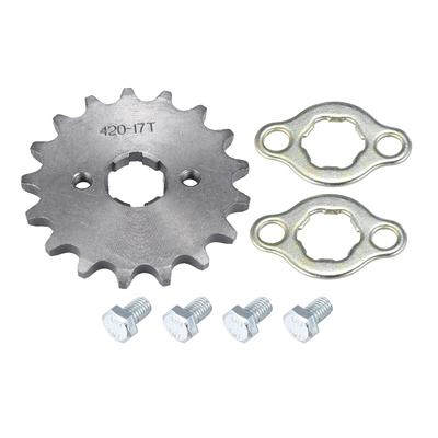 Motoforti Motorcycle Front Engine Sprocket 420 Models 17T Gear 20mm Mounting Hole Diameter Fits