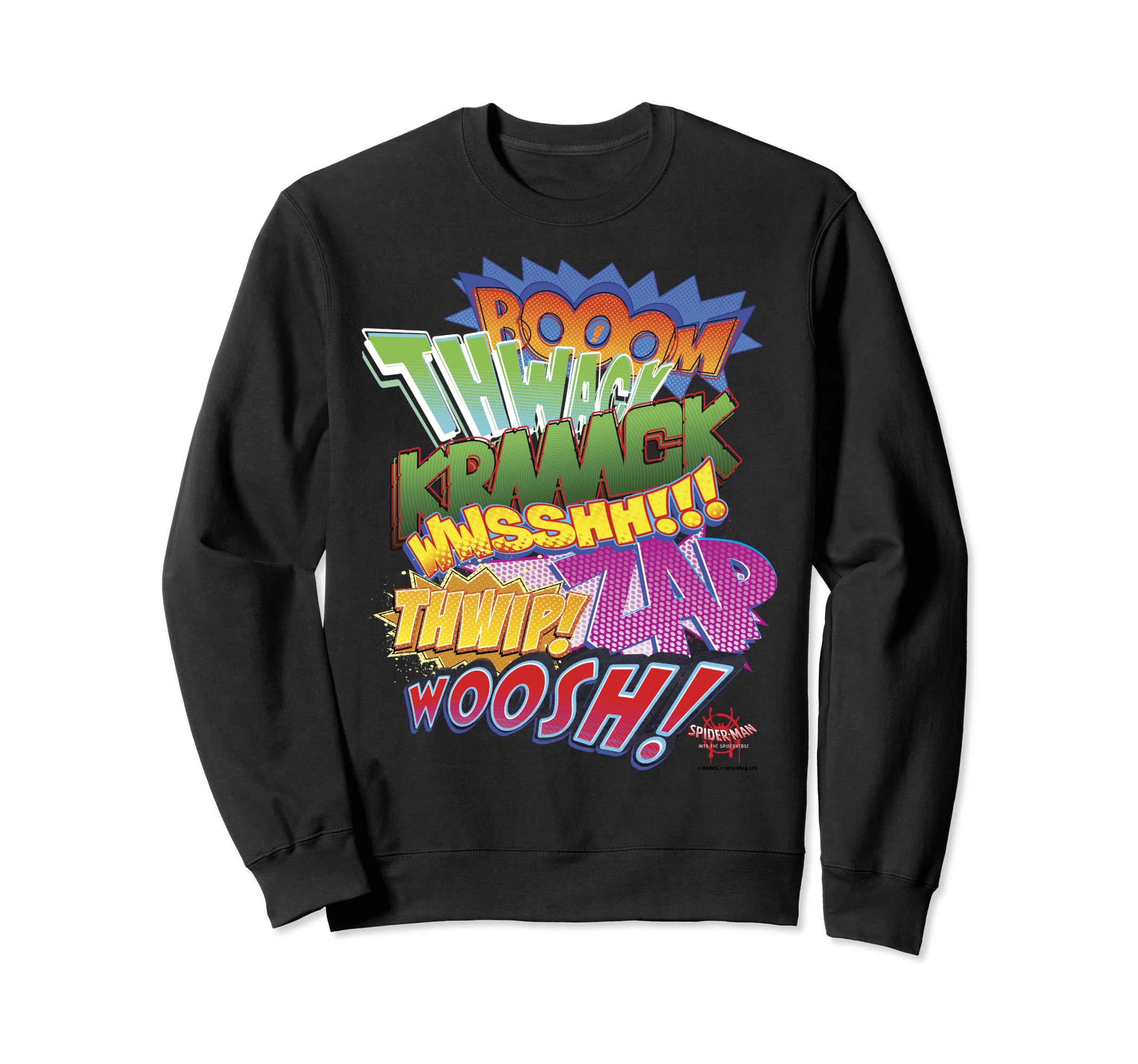 

Marvel Spider-Man: Into the Spider-Verse Sound Effect Graphic Fleece Sweatshirt