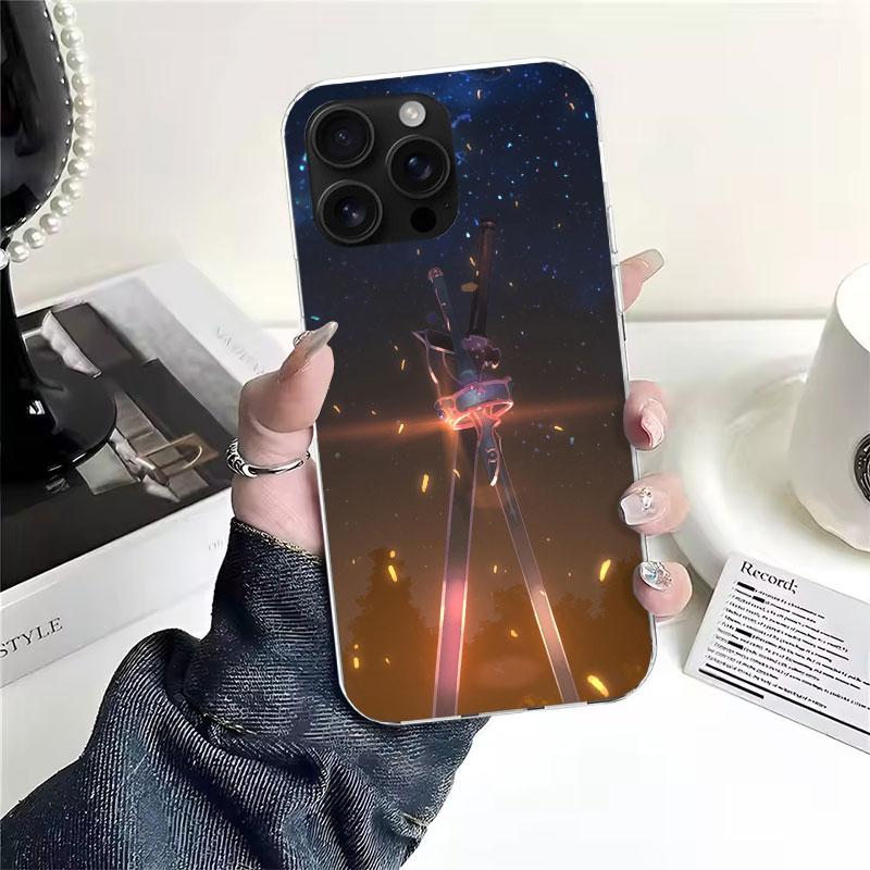 Anime Sword Art Online SAO Soft Phone Case For IPhone 11 17 Air 16E 16 Pro Max 15 + 14 Plus 13 Mini 12 Apple 7 SE 8 Fundas Coque