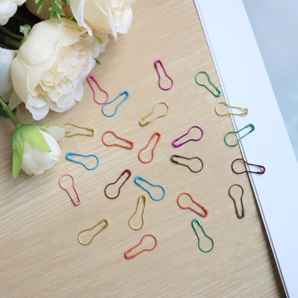 300 PCS Metal Gourd Safety Pins, Safety Bulb Pins, Calabash Pin, Gourd Pin for Knitting Stitch Markers, DIY Craft (10 Colors)
