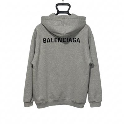 Balenciaga Kapuzenpullover mit Logo auf dem Rücken Grau Herren Größe XS Modell 600583