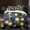 Sun and Moon Duvet Cover Twin Queen Stars Galaxy Bedding Set for Teens Adults Starry Sky Quilt Cover Bohemian Comforter Cover
